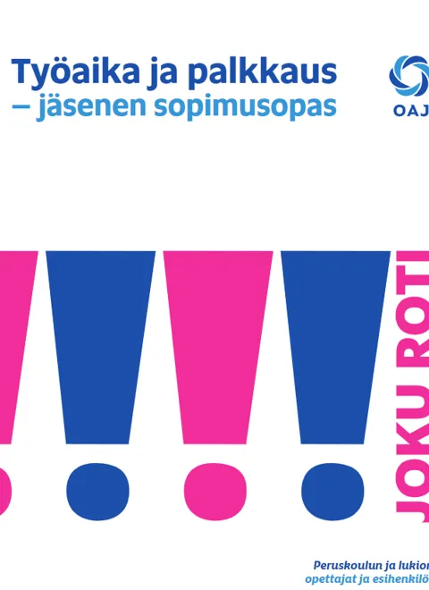 Kuvituskuva: Työaika ja palkkaus, jäsenen sopimusopas 2023 (YSI)